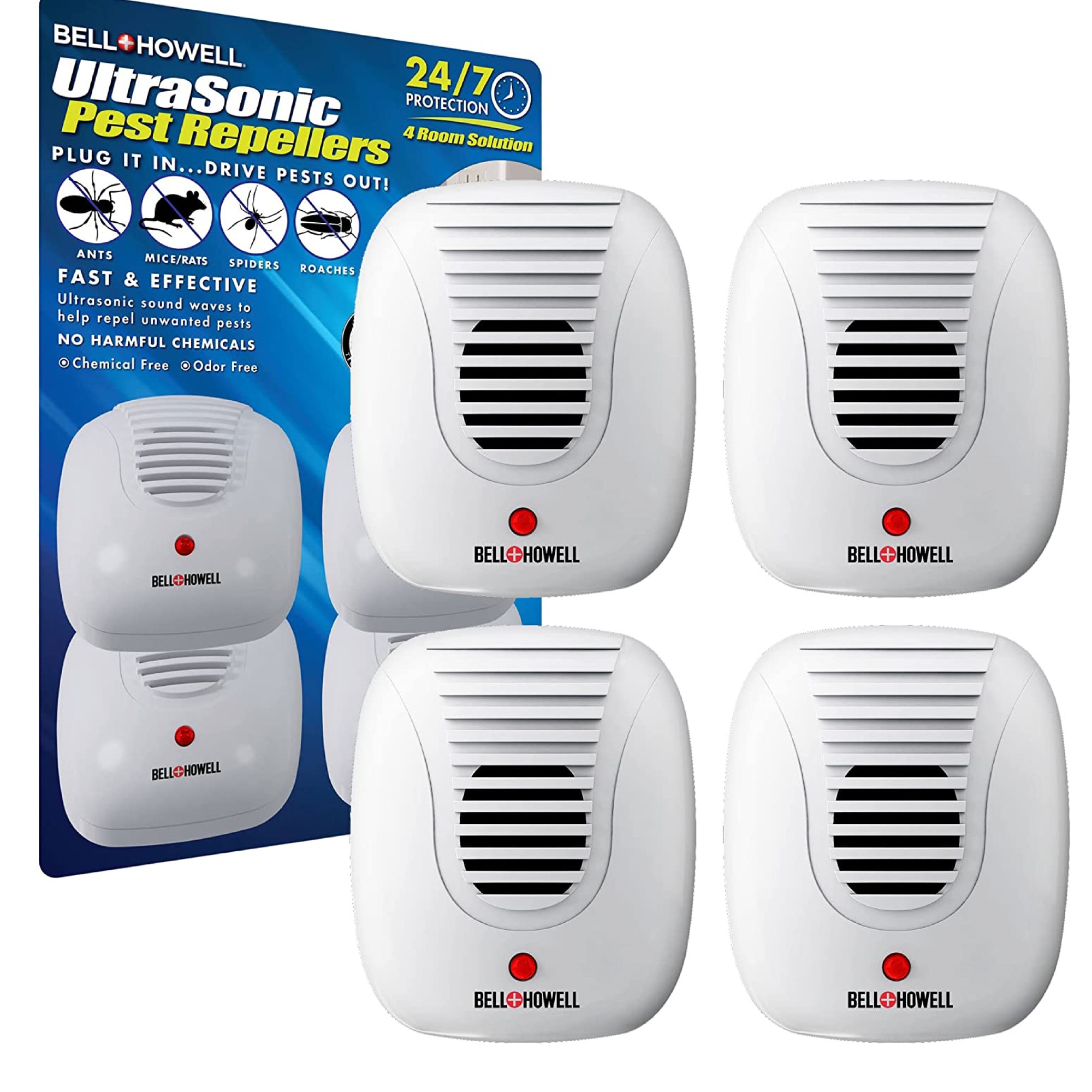 Bell & Howell Pest Repellers 4-Pack, , large