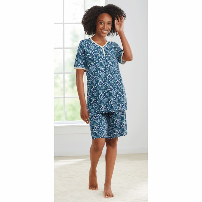 Print Shorty Pajama, , large