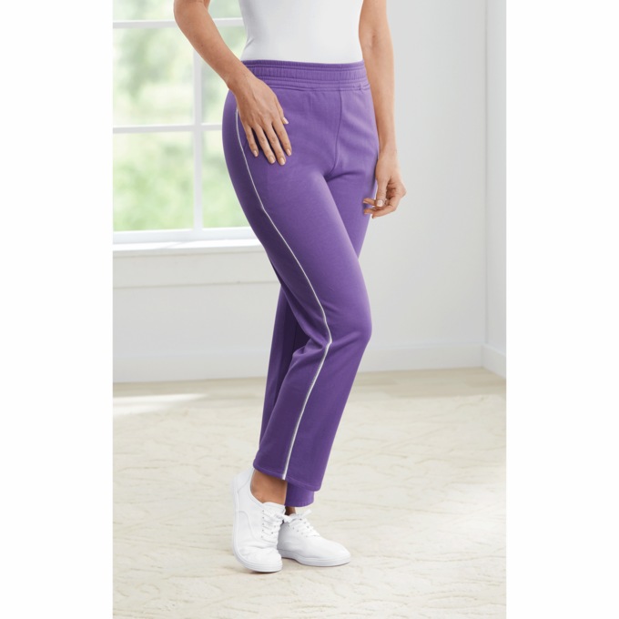 Fleece Contrast-Trim Pant, , large