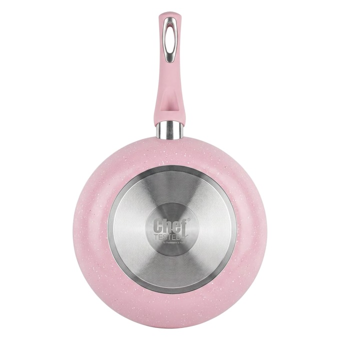 Chef Tested 11-Piece Granite Ceramic Nonstick Cookware Set, Pink, large