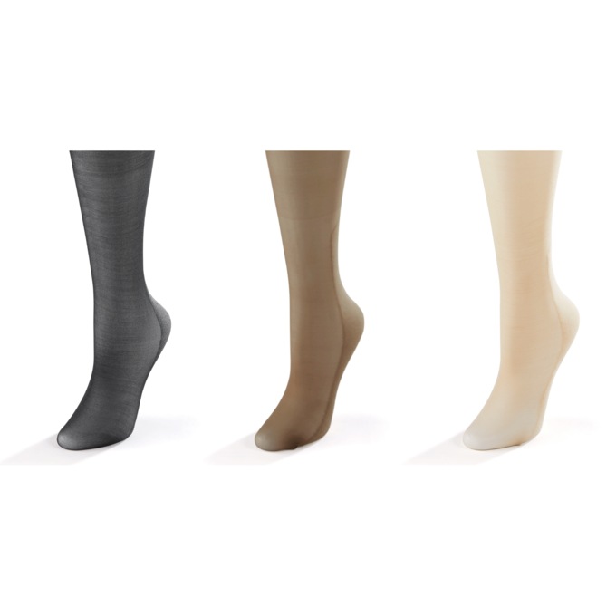 Aerated Cotton-Sole Compression Thigh High 3-Pack, , large