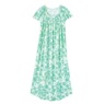 Printed Gown With Smocking, Seaglass, large