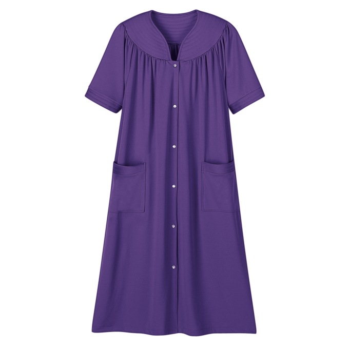 Polyester Snap-Front Duster, , large