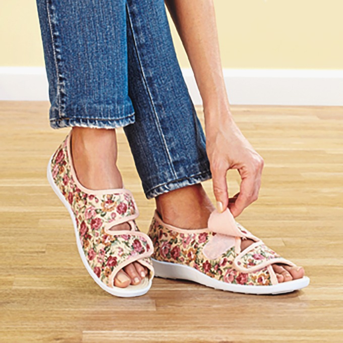 Millie Touch Closure Shoe, Nude Floral, large