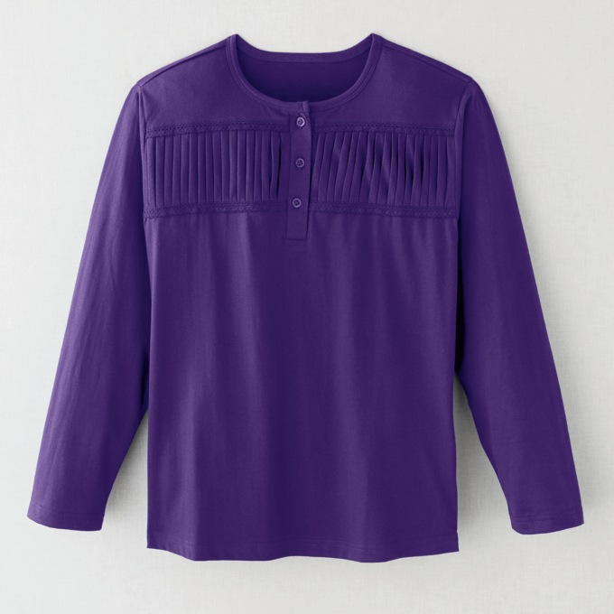 Embellished Henley Top, , large