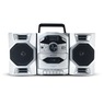 Emerson Portable CD/Cassette Stereo Boom Box, Silver, large