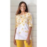 Roll Sleeve Top, Yellow Gold, large