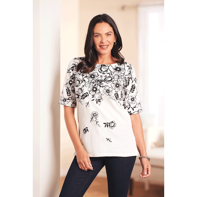 Roll Sleeve Top, , large