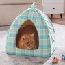 Cozy Pet Cubby, Pastel Plaid, large