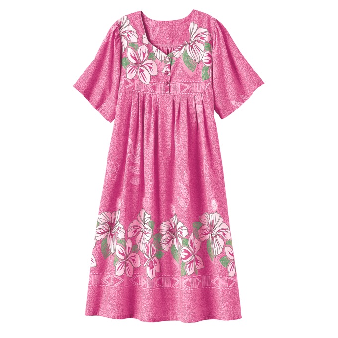 Border Print Patio Dress, , large