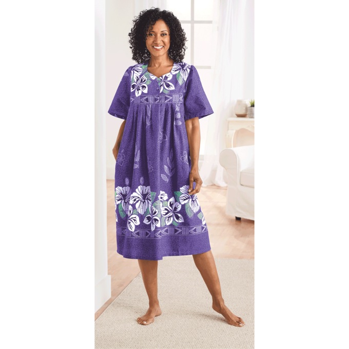 Border Print Patio Dress, , large