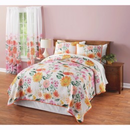 Bloom Coverlet and Sheer Window Panel, , large