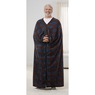 Polar Fleece Convertible Blanket Robe, Navy Plaid, large