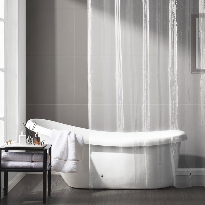 Clorox Shower Curtain Liner, Clear, large