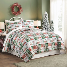 Reversible Winter Quilt Set, , large