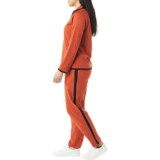 Contrast Stripe Set, Rust Black, large