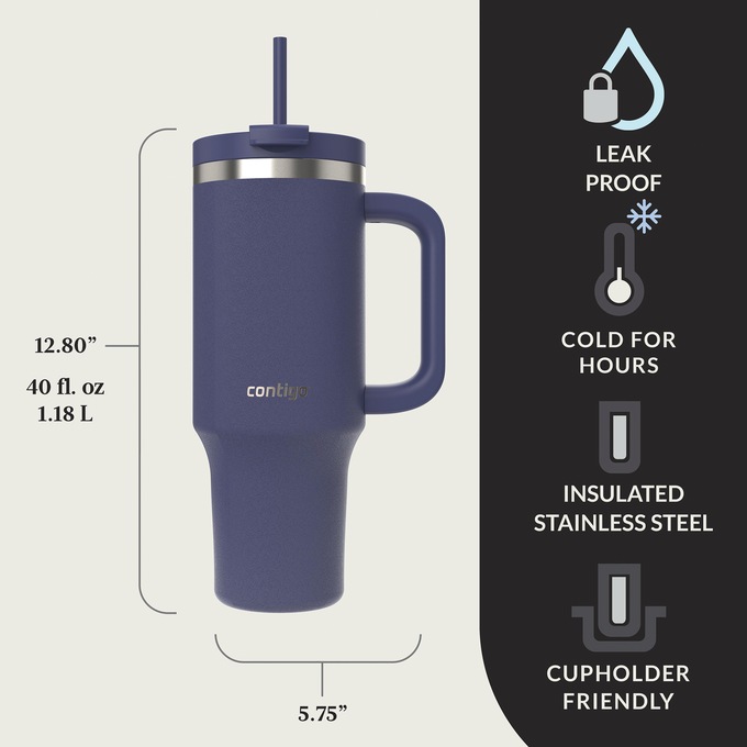 Contigo Streeterville 40-oz. Tumbler, Indigo Powder, large