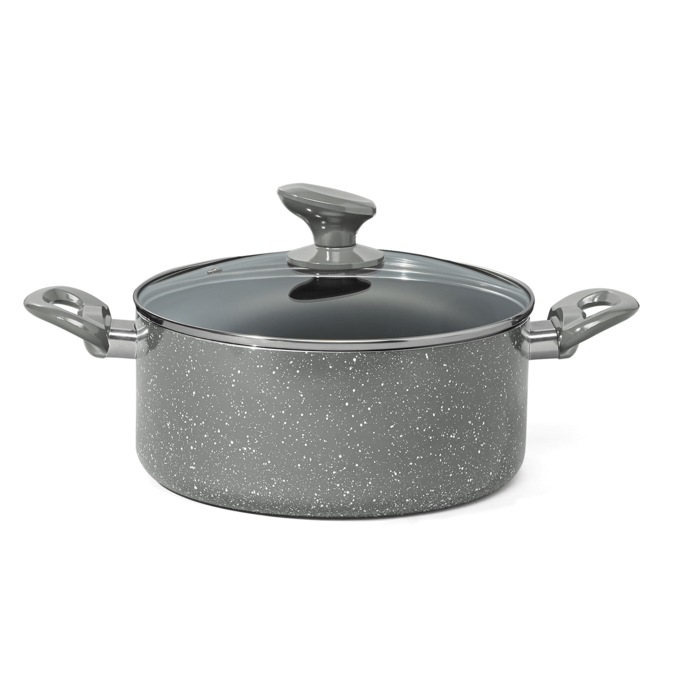 13-Piece Granite Aluminum Cookware Set, Gray, large