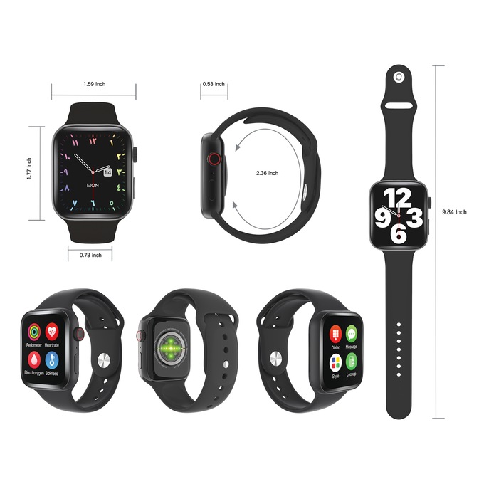 ProScan Bluetooth Smart Watch, Black, large