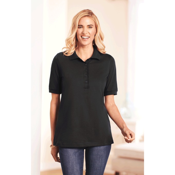 Knit Polo Top, , large
