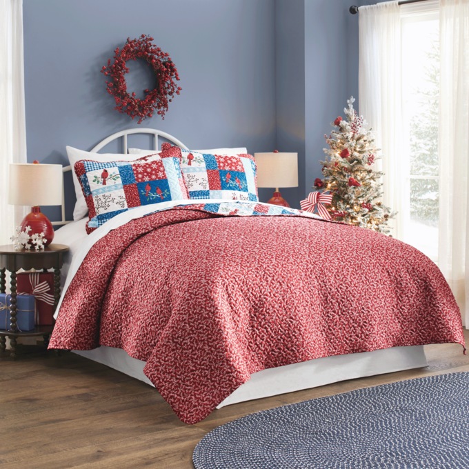 Reversible Winter Quilt Set, , large