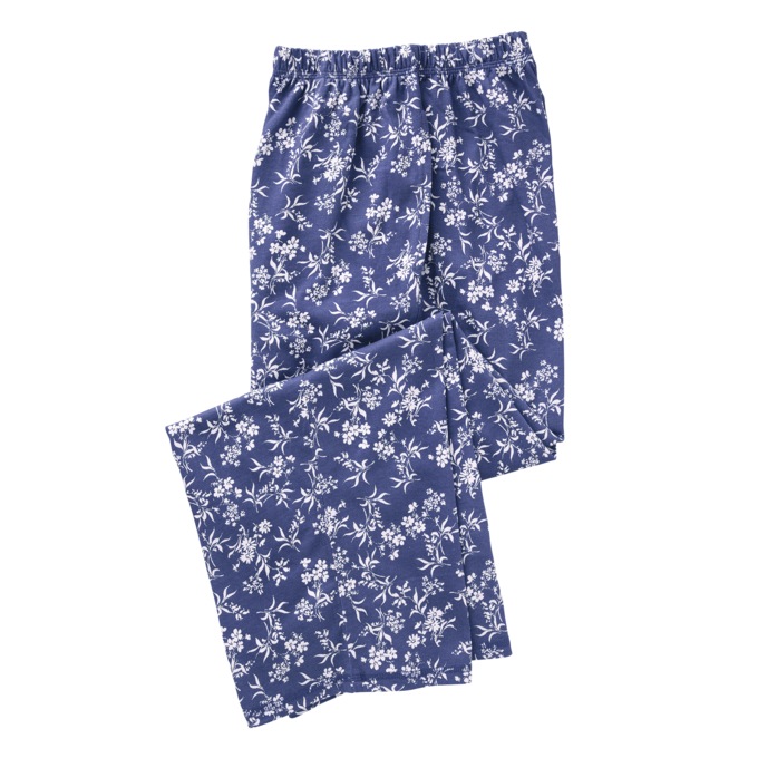 Printed Capri Pajama Set, , large