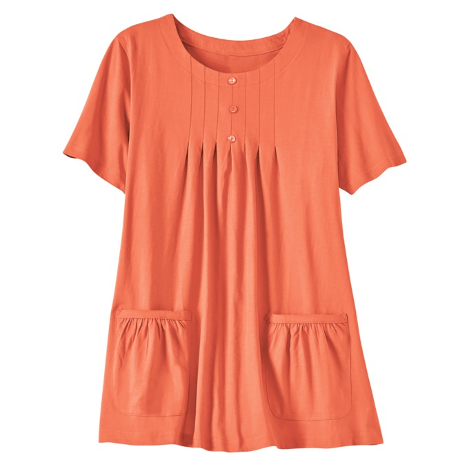 Knit Tunic with Patch Pockets, , large