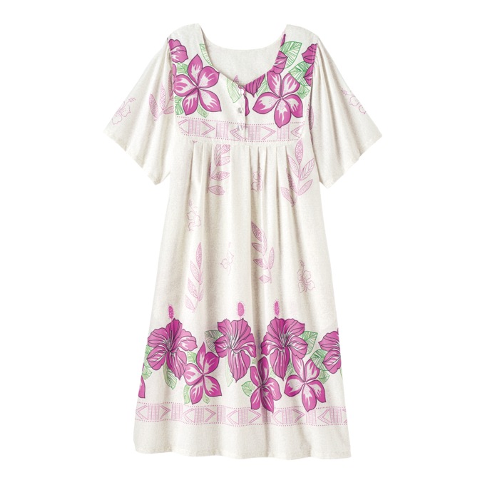 Border Print Patio Dress, , large