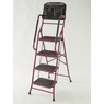 4-Step Safety Ladder with Tool Tote and Non-Slip Steps, Purple, large