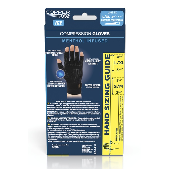 Copper Fit Ice Compression Gloves, , large