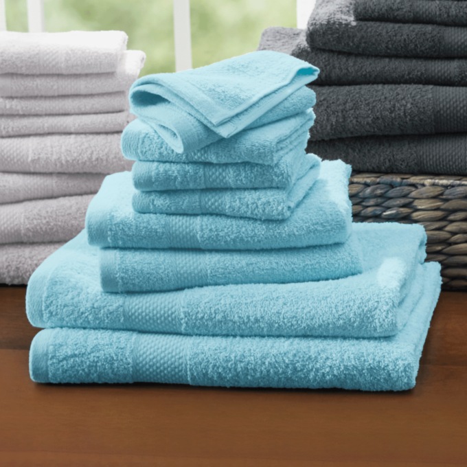 8-Piece Towel Set, Sky Blue, large