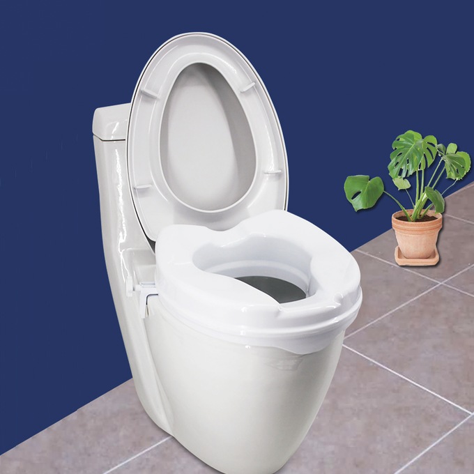 Raised Toilet Seat with Lid, , large