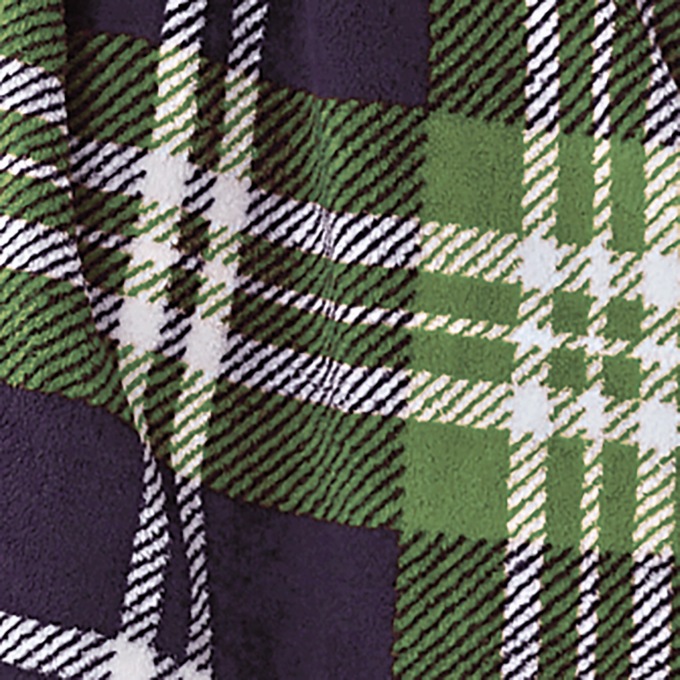 Tote, Throw & Sock Set, Green Plaid, large